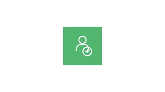 Green square icons with abstract white symbols representing people and nature elements.