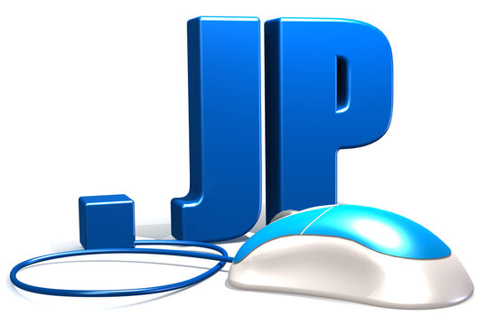 Computer mouse with Japan country code on internet