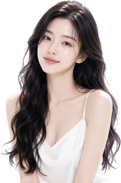Korean K-beauty, female models, photo shoot, aesthetic, hair, wedding, cosmetics, makeup, influencer, advertisement, ID photo, profile, dress, skin, dewy glow