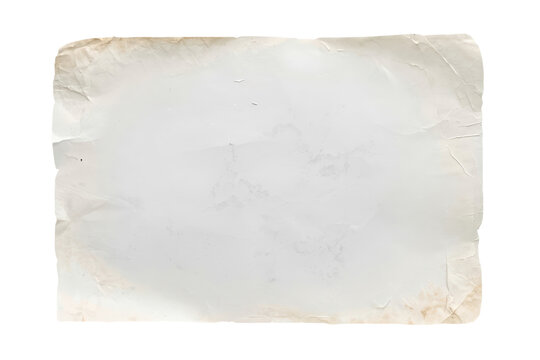 Blank pale aged parchment sheet with soft wrinkled surface and lightly worn edges