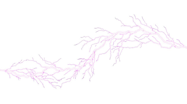 Abstract pink lightning bolt shape isolated on a plain background for creative design projects
