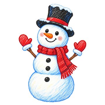 snowman on a white background