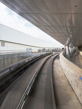 TX Dallas Monorail Leaving Station 2026