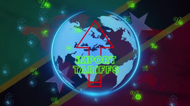 Global Import Tariffs Rising: A digital graphic visualizing the increase of import tariffs worldwide.