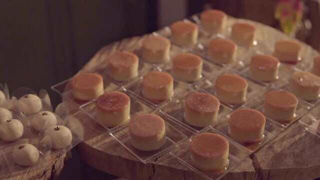 Elegant Dessert Station: Fine Mini Quesillos for Gala Events
