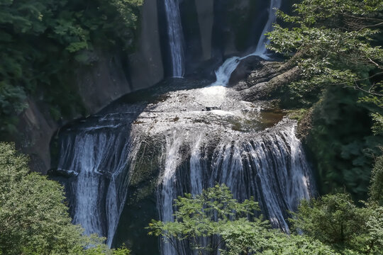 奥久慈、袋田の滝。第二観瀑台上段より。。