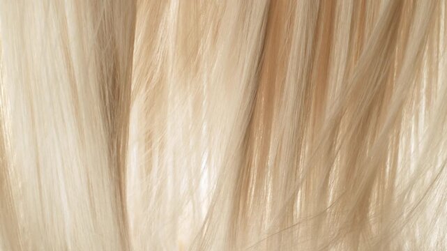 Super Slow Motion Shot of Waving Light Blonde Hair at 1000 fps.