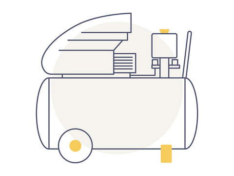 Compressor icon. Industrial icon design. Flat vector icon.