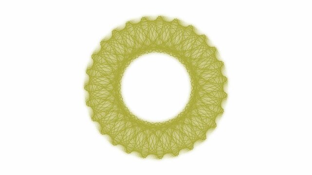 Guilloche Rosette Circular Line Art, Geometric Spirograph Pattern for Certificate and Currency Security Design