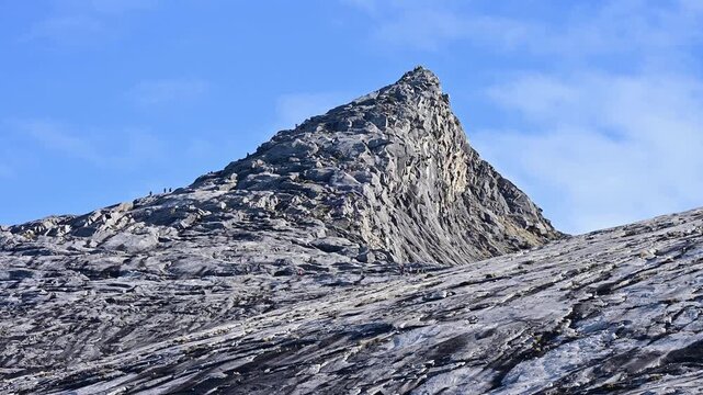 Scenery view of the Low's peak (4,095 m) the highest spot on Mt.Kinabalu, Malaysia. Mount Kinabalu deserves to be acknowledged as the highest mountain in Southeast Asia. 