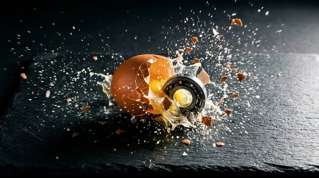 Cracked Eggshell egg shell crack fragment motion
