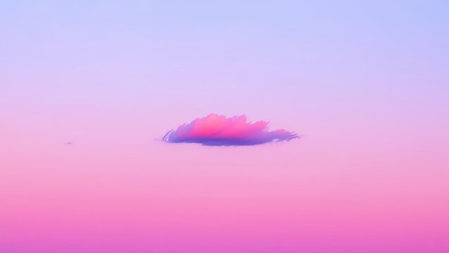 Lone cloud in a pastel sky