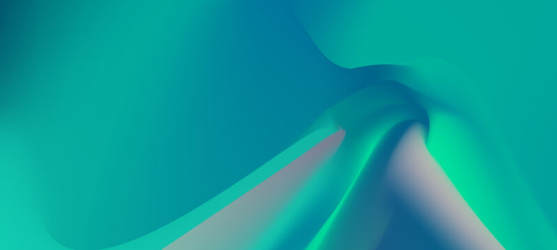 Abstract Teal and Blue Gradient Swirl Background