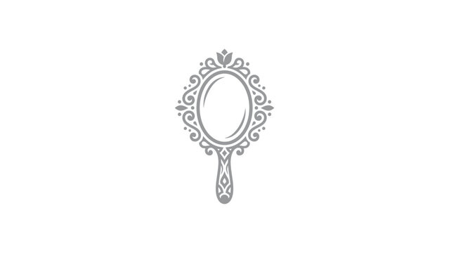 Elegant Vintage Hand Mirror Icon