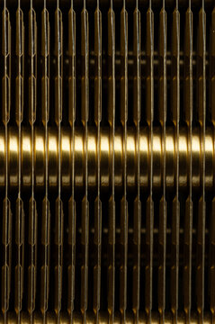 Gold color metal radiator background