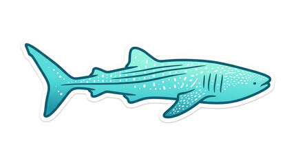 Fototapeta premium Whale Shark Sticker Art Graphic