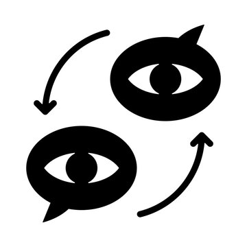 Perspective Sharing Icon - Solid Black