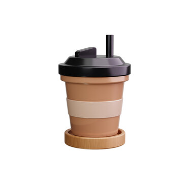 Coffee cup 3d render icons