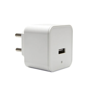 Modern USB wall charger with single port for electronic device power supply