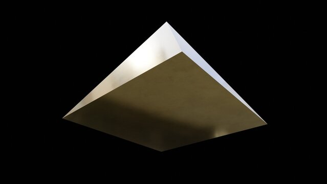 Diamond shaped cone metal right angle hard edge surface visual rigid body