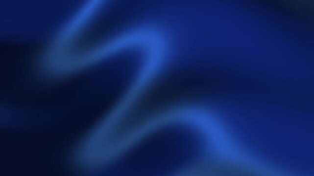 Smooth liquid cobalt satin wave motion flowing across dark backdrop. Elegant navy blue silk background for corporate  presentations, technology branding, and business concepts.