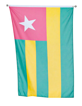 Flag of Togo isolated on transparent or white background