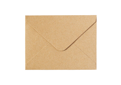 Paper envelope on a white background