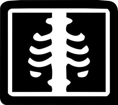International Day for Interventional Cardiology featuring a clean minimalist white chest x-ray icon on black background