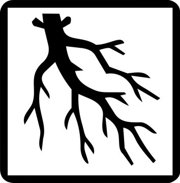 Black coronary artery symbol on white background representing International Day for Interventional Cardiology with professional medical icon design