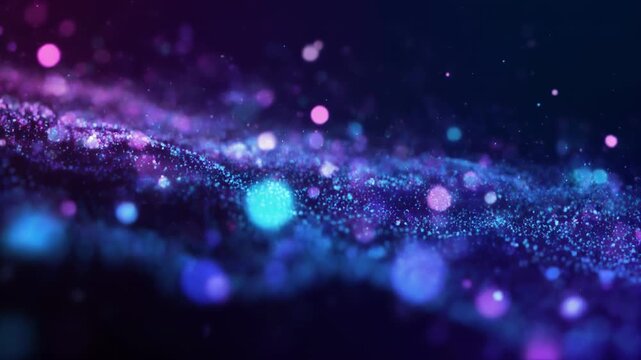 Fluorescent microscopic view of cellular structures in motion