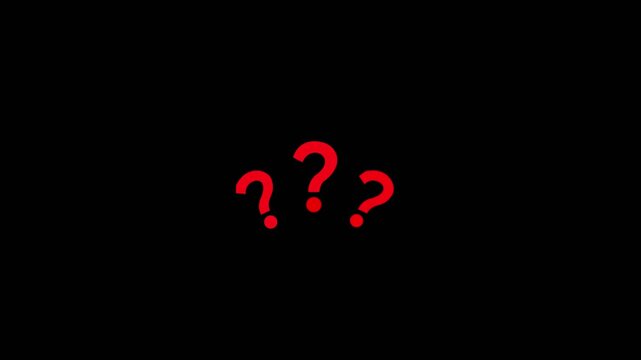 Question marks fly. Question mark animation pop up question mark flat.Motion graphics of graphics of concept