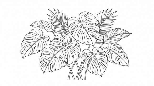 Tropical leaf illustration