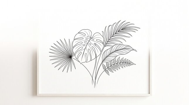 Tropical leaf bouquet