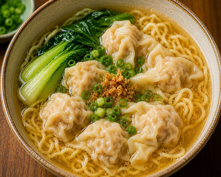 Filipino Soup. Wonton Mami