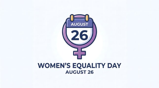 Women's equality day calendar icon featuring august 26 date equality calendar empowerment feminism advocacy