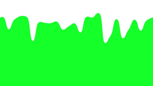 4K Liquid Melting Transition Green Screen Overlay Motion Graphic.