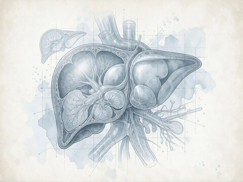 Anatomical blueprint study of the human liver