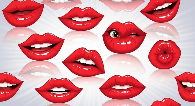 Crimson Whispers: A Symphony of Lips