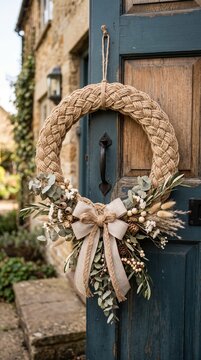 Rustic rope wreath