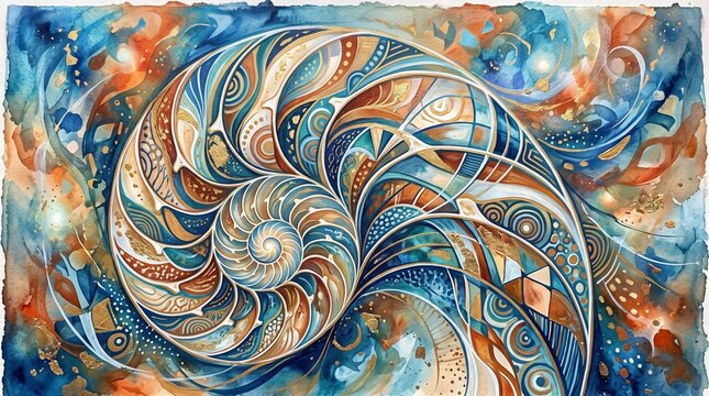 shell spiral abstraction