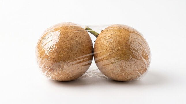 Wrapped sapodilla fruit