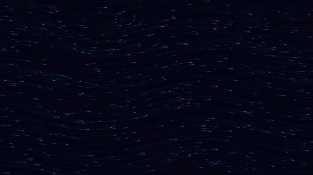 Abstract background featuring a seamless loop of animated blue light particles forming undulating horizontal lines across a dark, flowing texture.