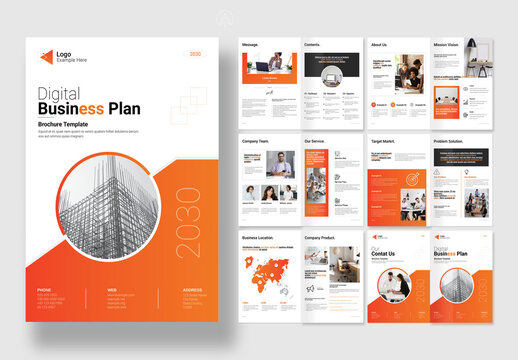 Digital Business Plan Brochure Template
