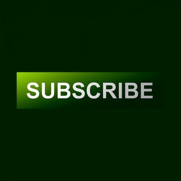 Bright yellow subscribe button on dark green background.