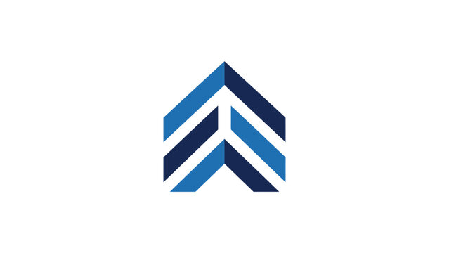 Abstract Geometric Arrow Upward Logo Design