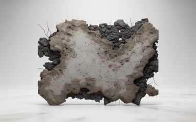 Fototapeta premium Abstract eroded rock texture with natural cracks photorealistic vector