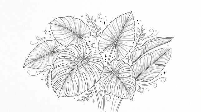 Tropical leaf illustration