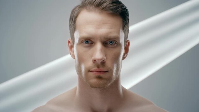 close-up portrait of man with neutral expression changes