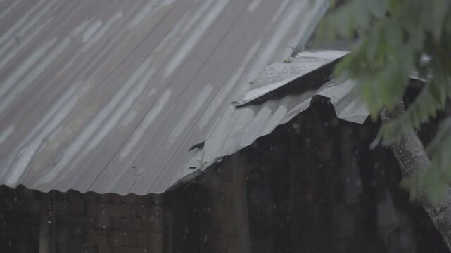 raining,zinc home,old home