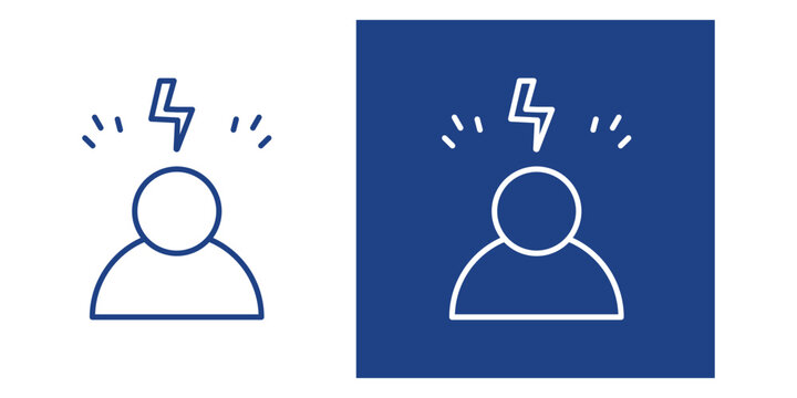Financial Stress Blue And White Icon Style Collection